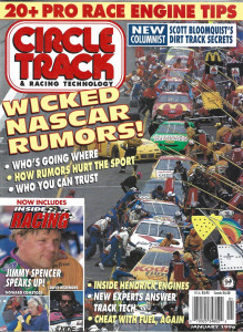 CIRCLE TRACK 1996 JAN - JIMMY SPENCER, HENDRICK ENGINES,BLOOMQUIST DIRT SECRETS